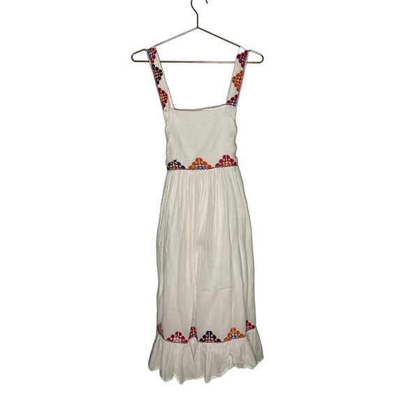 Carolina K Maxi Dress Women's Size XS Square Neck Sleeveless White Multicolored - Picture 1 of 11